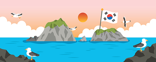 October Issue_Dokdo Day Vector Illustration