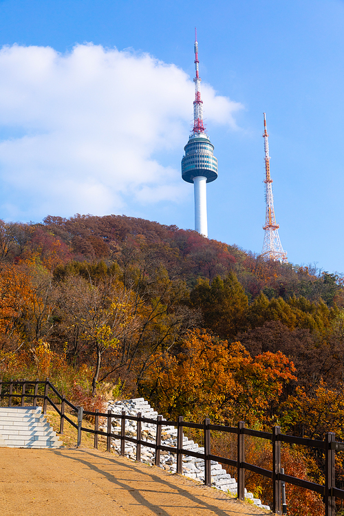 Autumn Scenery_Namsan Tower Panoramic Photo Image