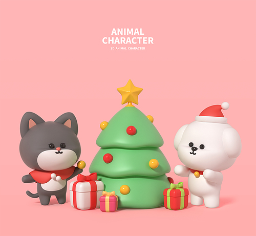 Animal_Christmas 3d graphic image