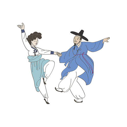 Chosun Health_dancing vector illustration