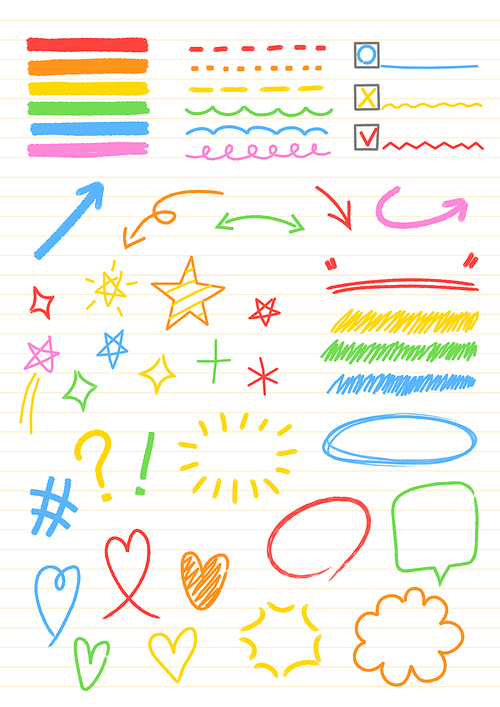 Line and arrow underlined effect source illustration