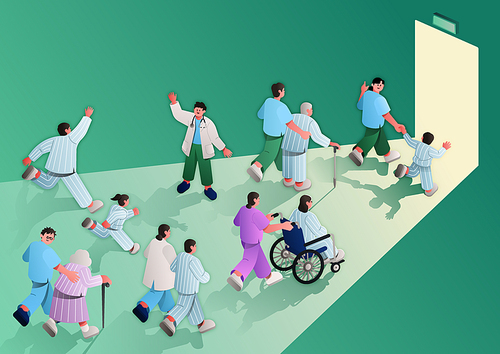 Patients and medical staff heading toward harmony and integration