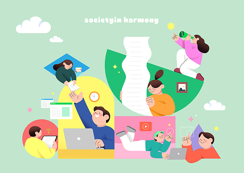 people doing various things