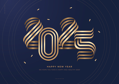 Luxurious 2025 New Year illustration