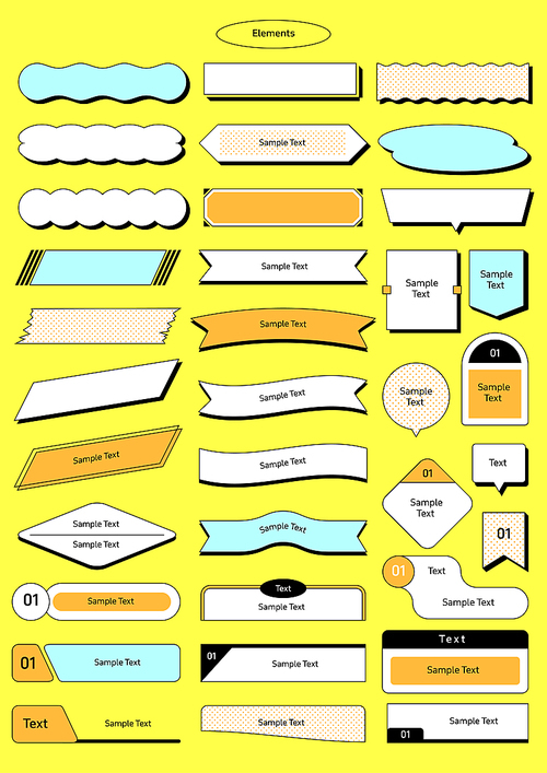 Element sauce using various shapes