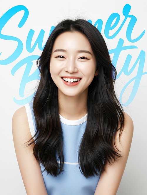 A young woman who smiles fresh