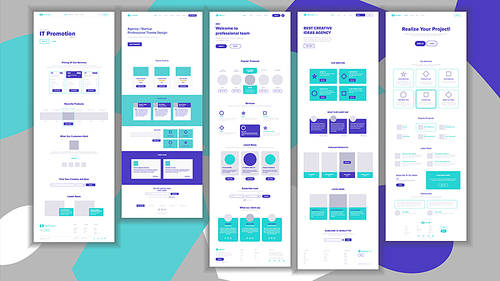 Main Web Page Design Vector. Website Business Screen. Landing Template. Innovation Idea. Engineer Device. Mining Money. Progress Report. Illustration