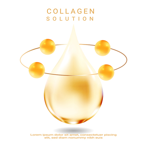 cosmetic solution. collagen essence vector