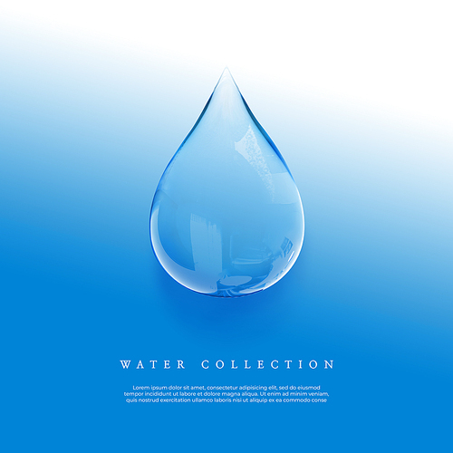 transparent water drops, water