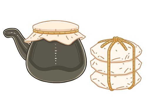 Korean traditional yaktanggi and herbal medicine bundle. vector illustration.
